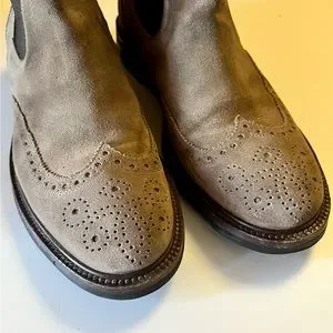 Fratelli Rossetti wingtip suede boots Fratelli Rossetti Cut out-detail Suede Boots | Brown  main image 2